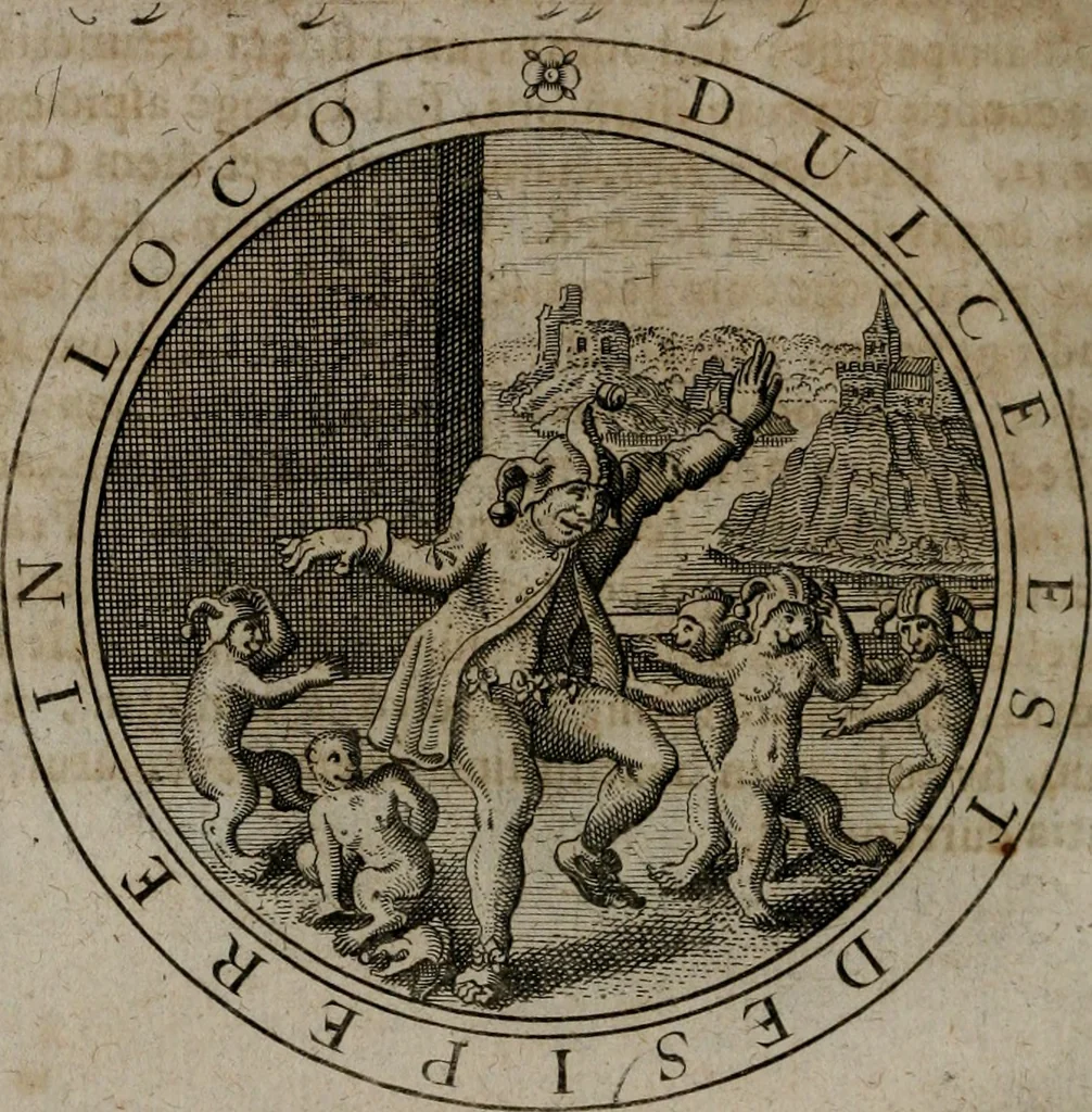 An illustration from Jacobi Bornitii emblemata ethico politica : ingenuâ atque eruditâ interpretatione nunc primùm illustrata / per M. Nicolaum Meerfeldt..., 1669, leaf 55