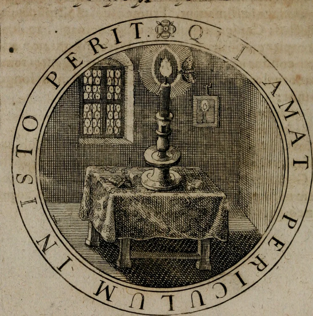 An illustration from Jacobi Bornitii emblemata ethico politica : ingenuâ atque eruditâ interpretatione nunc primùm illustrata / per M. Nicolaum Meerfeldt..., 1669, leaf 59