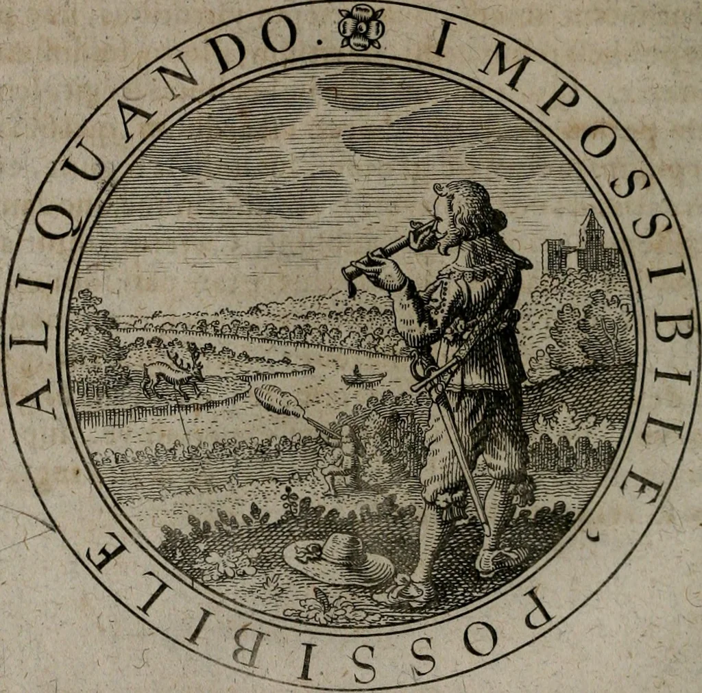 An illustration from Jacobi Bornitii emblemata ethico politica : ingenuâ atque eruditâ interpretatione nunc primùm illustrata / per M. Nicolaum Meerfeldt..., 1669, leaf 67