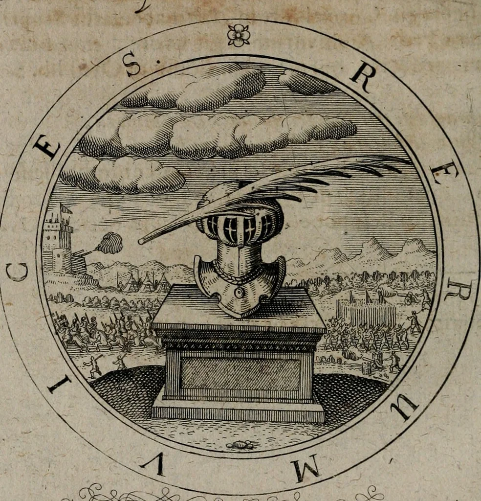 An illustration from Jacobi Bornitii emblemata ethico politica : ingenuâ atque eruditâ interpretatione nunc primùm illustrata / per M. Nicolaum Meerfeldt..., 1669, leaf 69