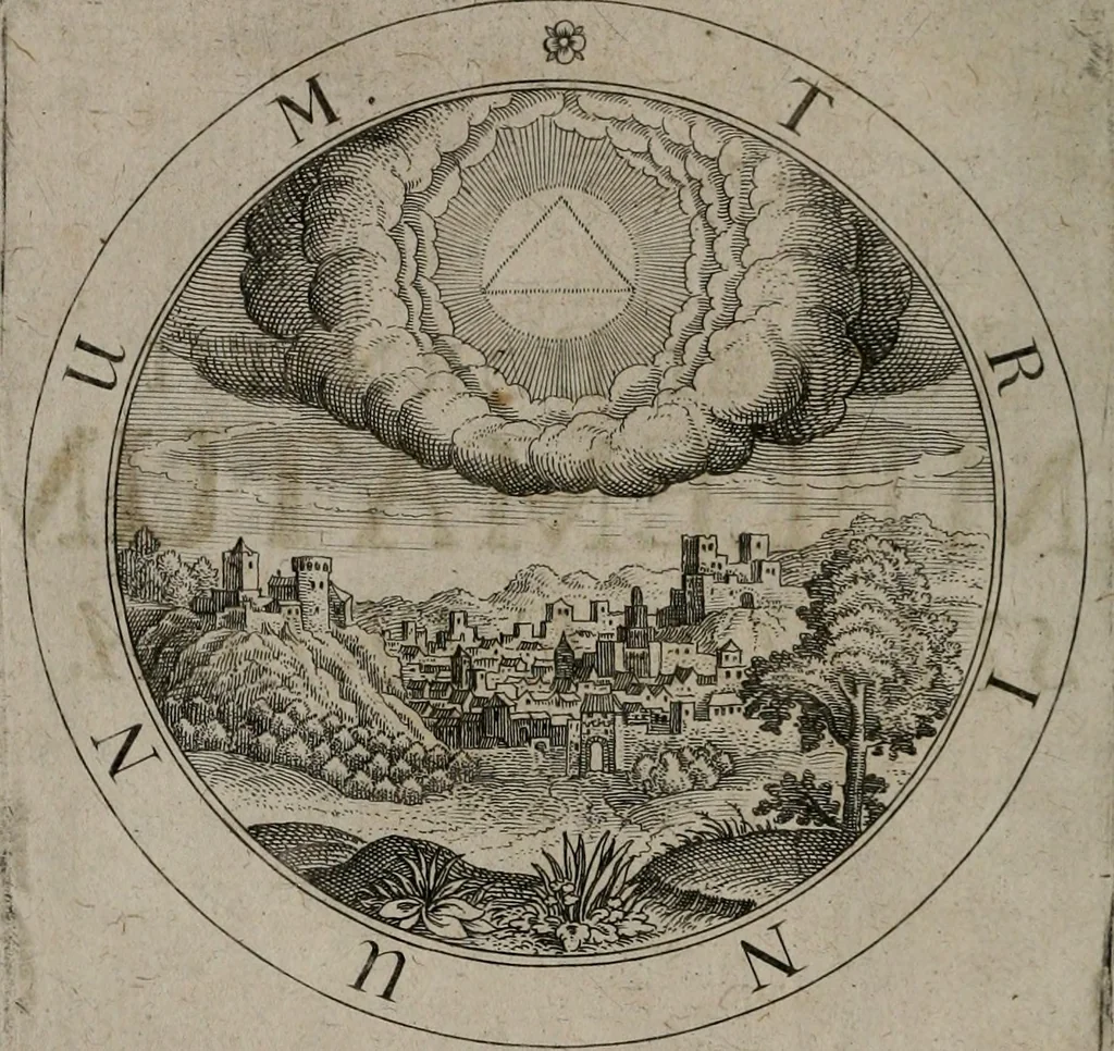 An illustration from Jacobi Bornitii emblemata ethico politica : ingenuâ atque eruditâ interpretatione nunc primùm illustrata / per M. Nicolaum Meerfeldt..., 1669, leaf 7