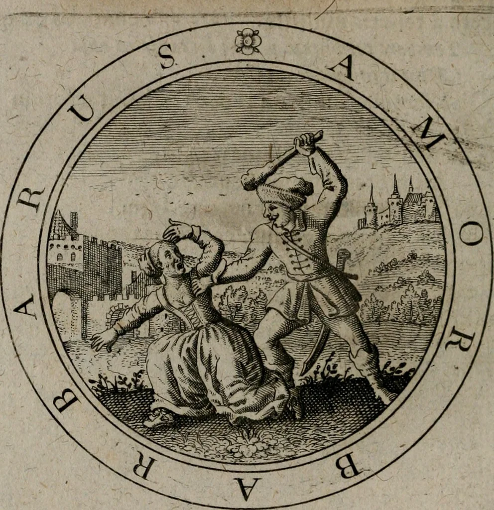 An illustration from Jacobi Bornitii emblemata ethico politica : ingenuâ atque eruditâ interpretatione nunc primùm illustrata / per M. Nicolaum Meerfeldt..., 1669, leaf 79