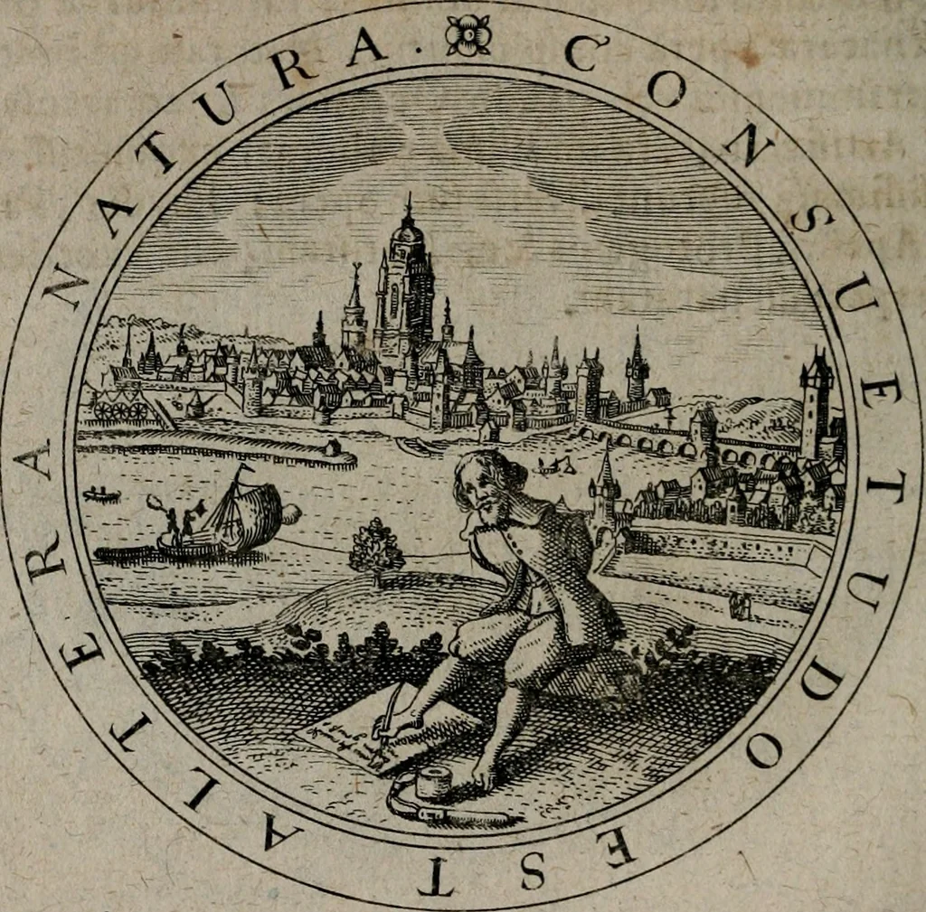 An illustration from Jacobi Bornitii emblemata ethico politica : ingenuâ atque eruditâ interpretatione nunc primùm illustrata / per M. Nicolaum Meerfeldt..., 1669, leaf 95