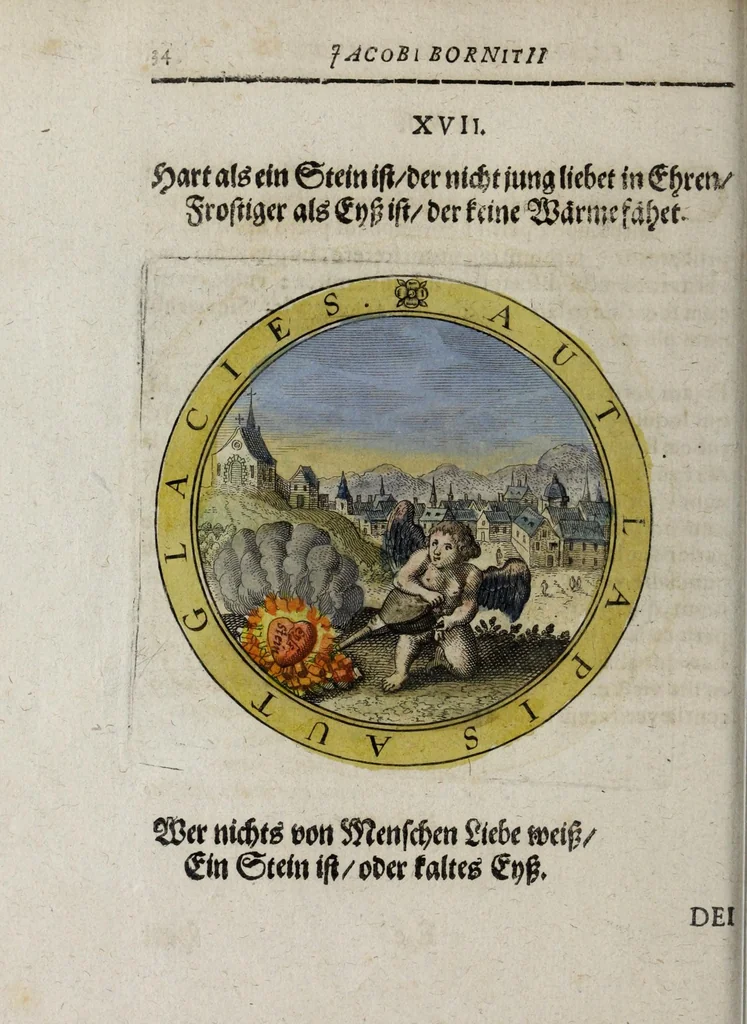 An illustration from Jacobi Bornitii Emblemata ethico politica, 1669, leaf 142