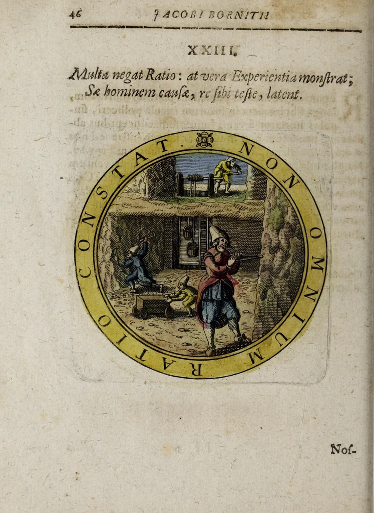 An illustration from Jacobi Bornitii Emblemata ethico politica, 1669, leaf 154