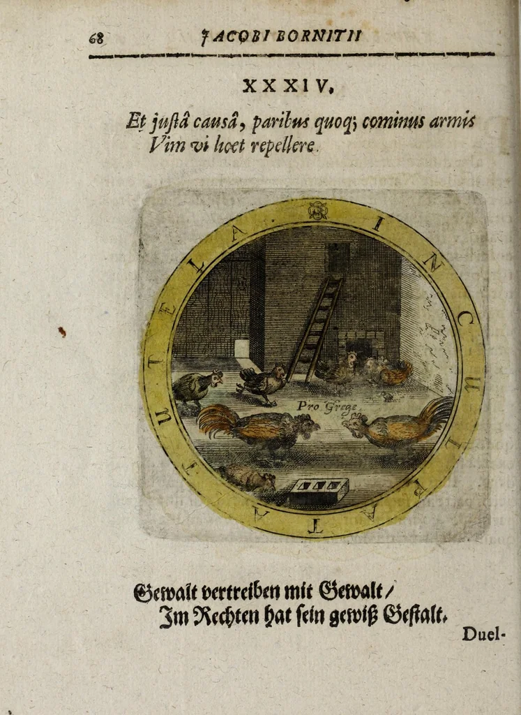 An illustration from Jacobi Bornitii Emblemata ethico politica, 1669, leaf 176