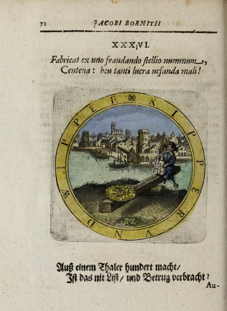 An illustration from Jacobi Bornitii Emblemata ethico politica, 1669, leaf 180