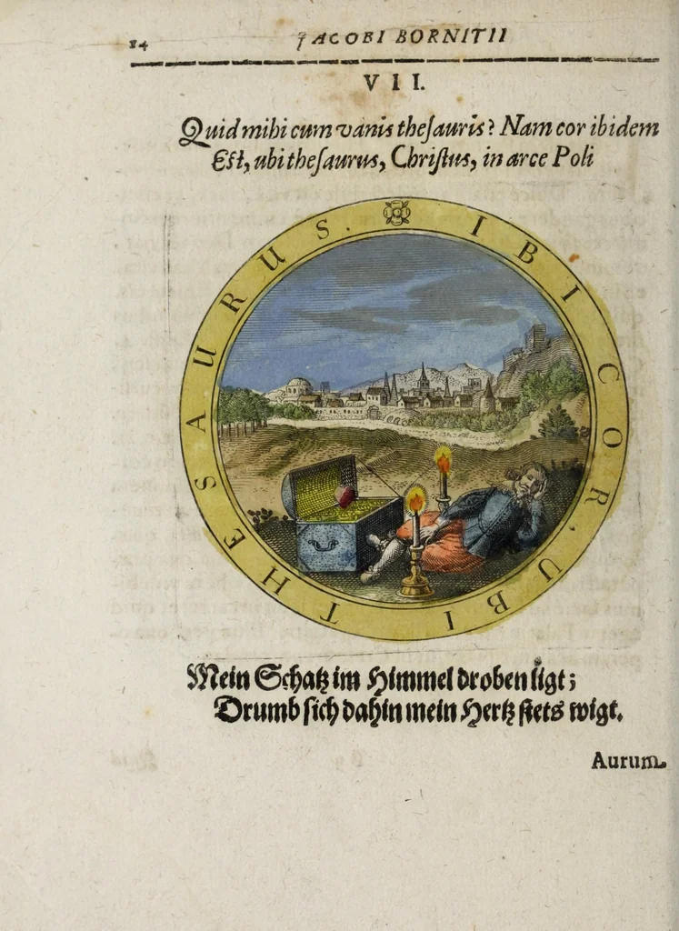 An illustration from Jacobi Bornitii Emblemata ethico politica, 1669, leaf 20