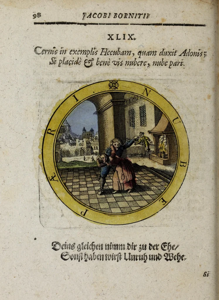 An illustration from Jacobi Bornitii Emblemata ethico politica, 1669, leaf 206