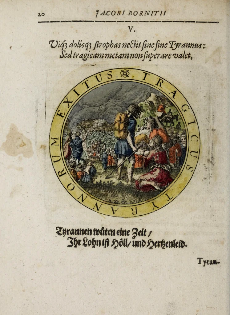 An illustration from Jacobi Bornitii Emblemata ethico politica, 1669, leaf 26