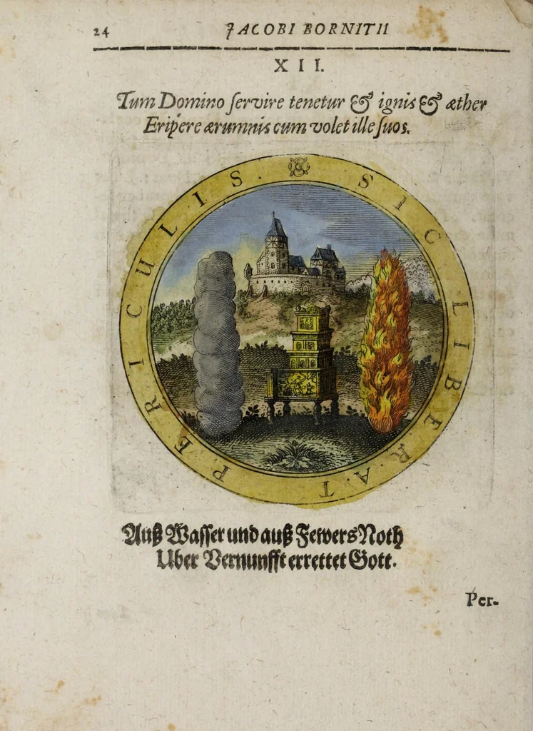 An illustration from Jacobi Bornitii Emblemata ethico politica, 1669, leaf 30