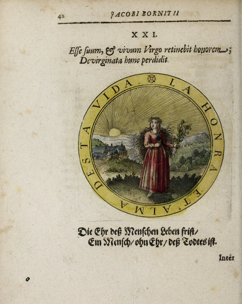 An illustration from Jacobi Bornitii Emblemata ethico politica, 1669, leaf 48