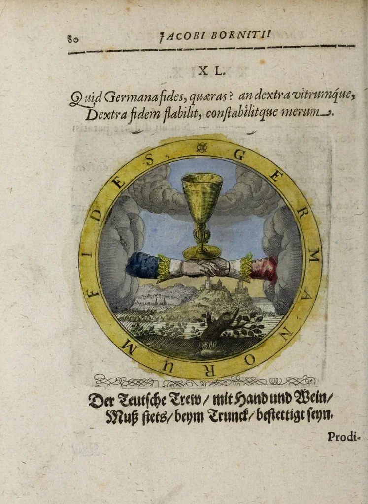 An illustration from Jacobi Bornitii Emblemata ethico politica, 1669, leaf 86