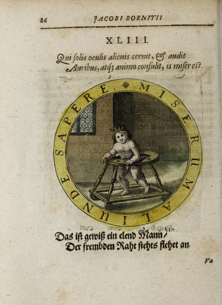 An illustration from Jacobi Bornitii Emblemata ethico politica, 1669, leaf 92