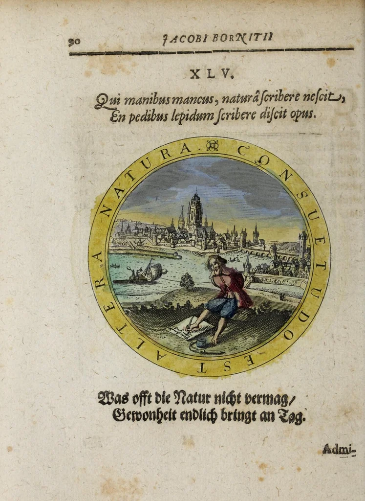 An illustration from Jacobi Bornitii Emblemata ethico politica, 1669, leaf 96