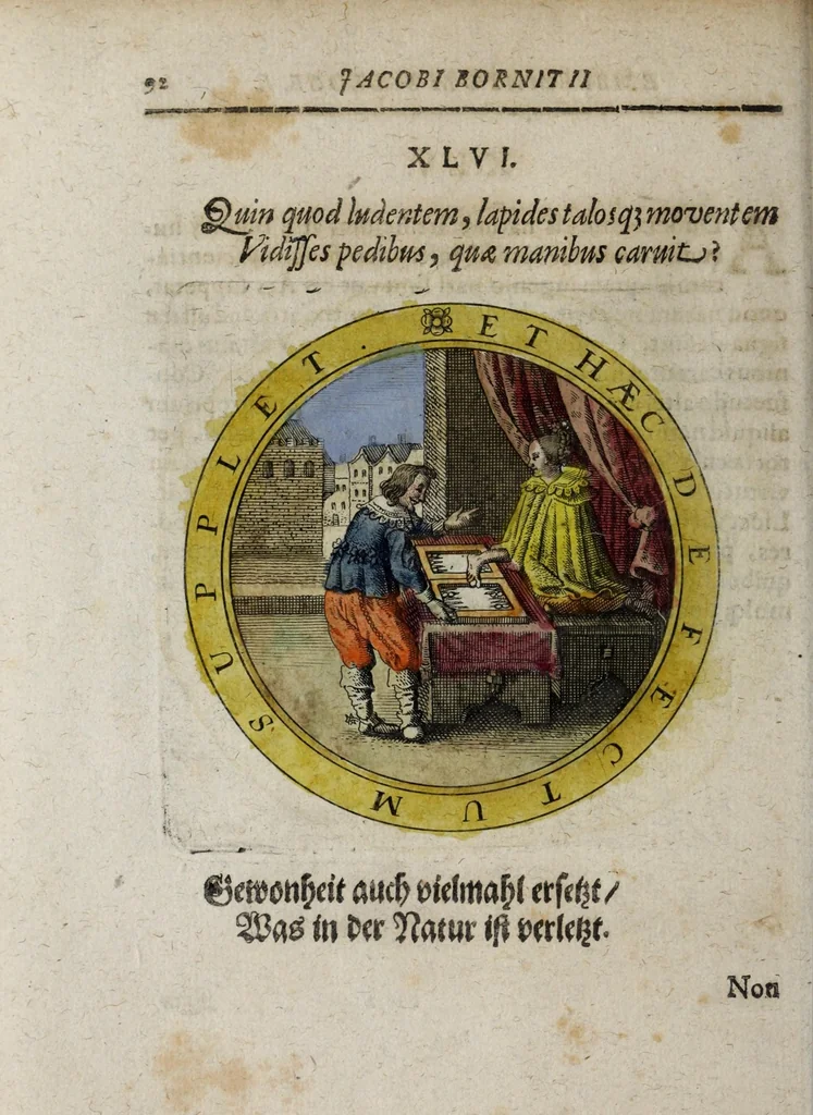 An illustration from Jacobi Bornitii Emblemata ethico politica, 1669, leaf 98