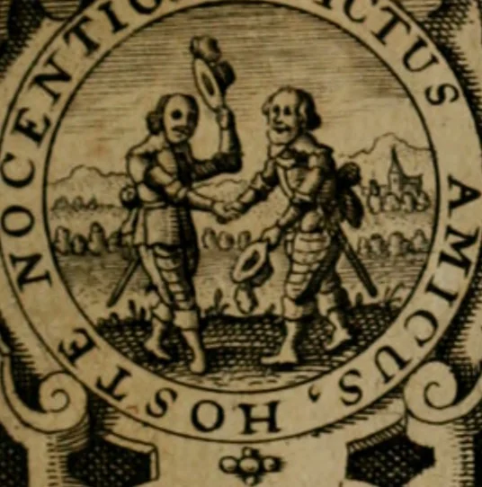 An illustration from Jacobi Bornitii JC. Emblematum ethico-politicorum : sylloge prior[-posterior], 1664, leaf 110