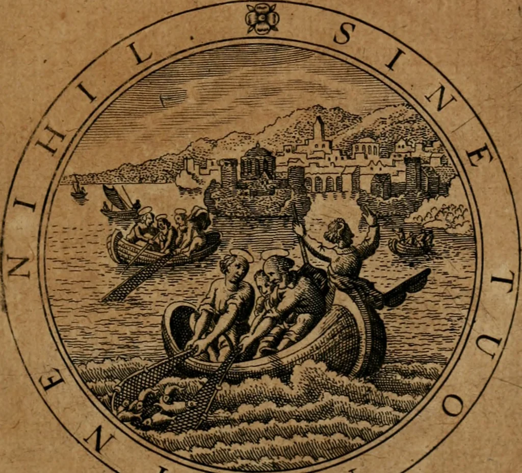 An illustration from Jacobi Bornitii JC. Emblematum ethico-politicorum : sylloge prior[-posterior], 1664, leaf 114