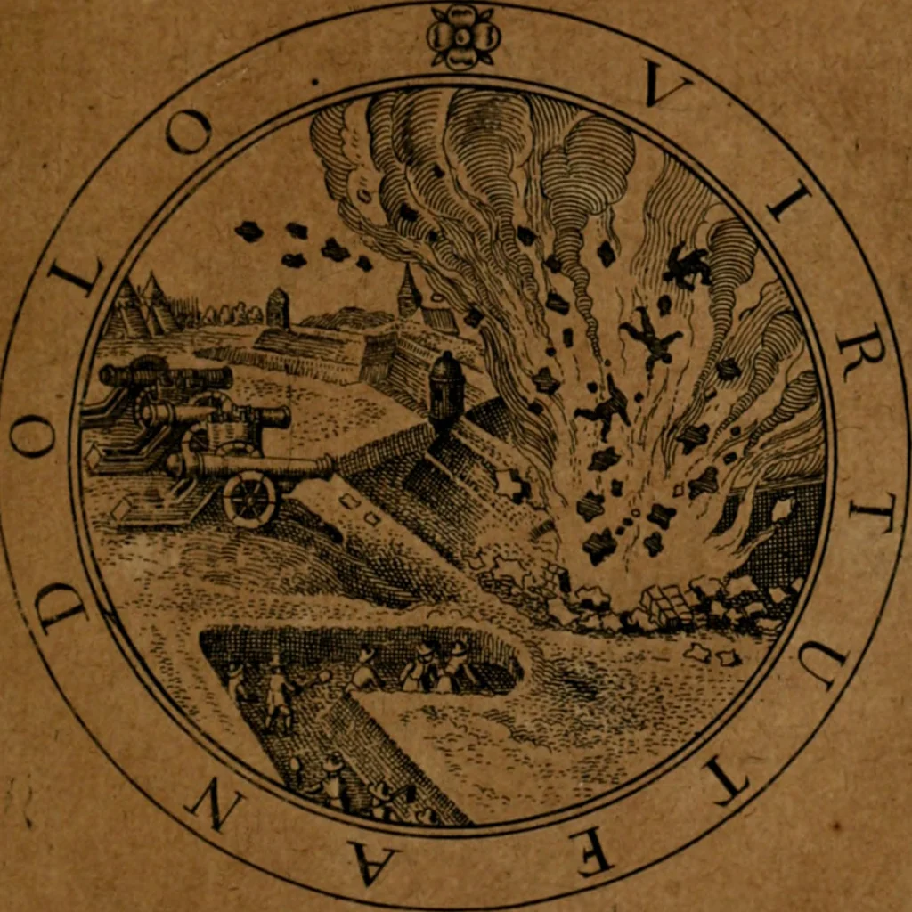 An illustration from Jacobi Bornitii JC. Emblematum ethico-politicorum : sylloge prior[-posterior], 1664, leaf 158