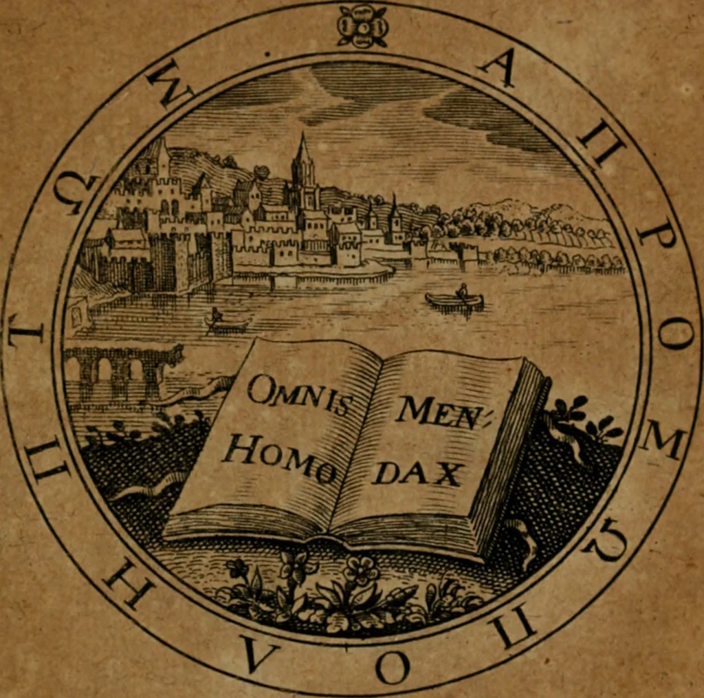 An illustration from Jacobi Bornitii JC. Emblematum ethico-politicorum : sylloge prior[-posterior], 1664, leaf 164