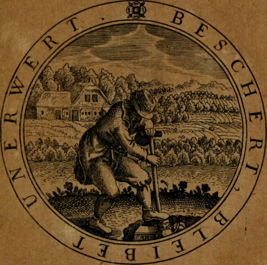 An illustration from Jacobi Bornitii JC. Emblematum ethico-politicorum : sylloge prior[-posterior], 1664, leaf 166