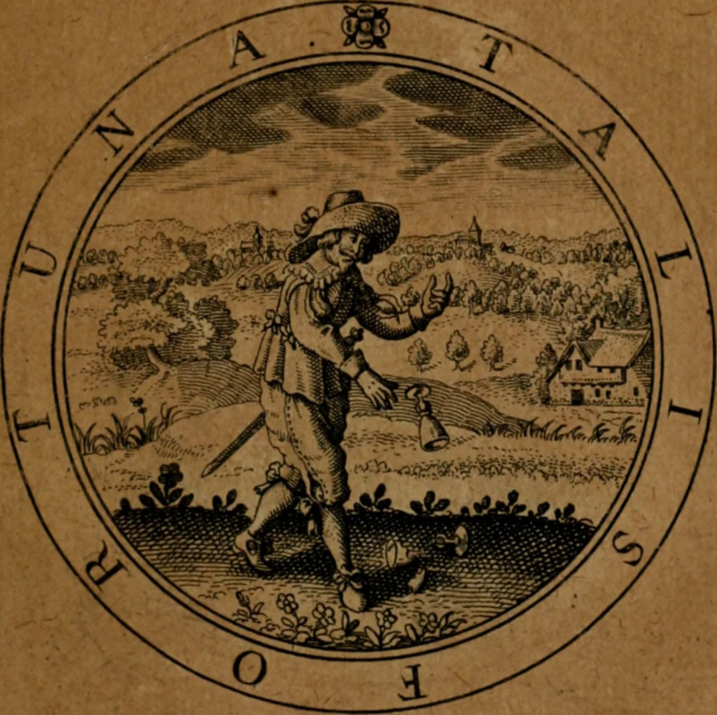 An illustration from Jacobi Bornitii JC. Emblematum ethico-politicorum : sylloge prior[-posterior], 1664, leaf 172