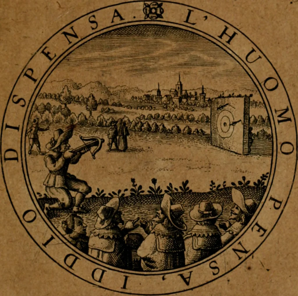 An illustration from Jacobi Bornitii JC. Emblematum ethico-politicorum : sylloge prior[-posterior], 1664, leaf 188