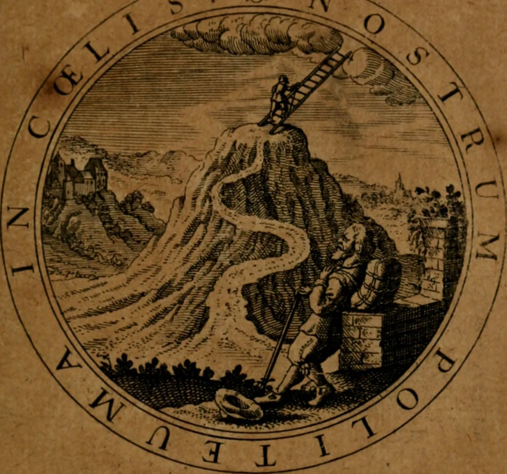 An illustration from Jacobi Bornitii JC. Emblematum ethico-politicorum : sylloge prior[-posterior], 1664, leaf 20