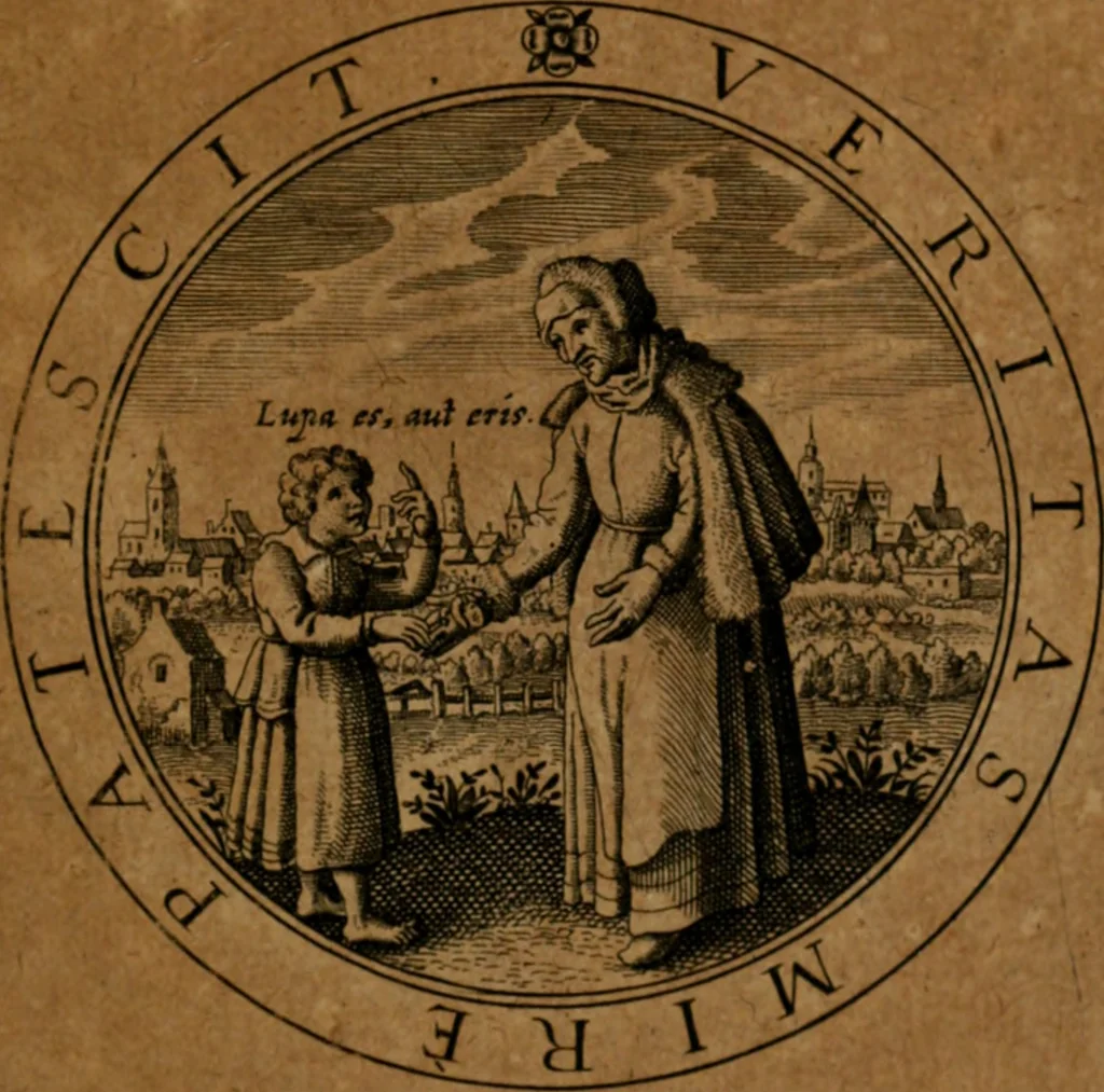 An illustration from Jacobi Bornitii JC. Emblematum ethico-politicorum : sylloge prior[-posterior], 1664, leaf 210