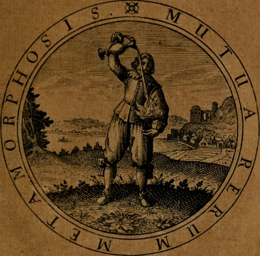 An illustration from Jacobi Bornitii JC. Emblematum ethico-politicorum : sylloge prior[-posterior], 1664, leaf 42