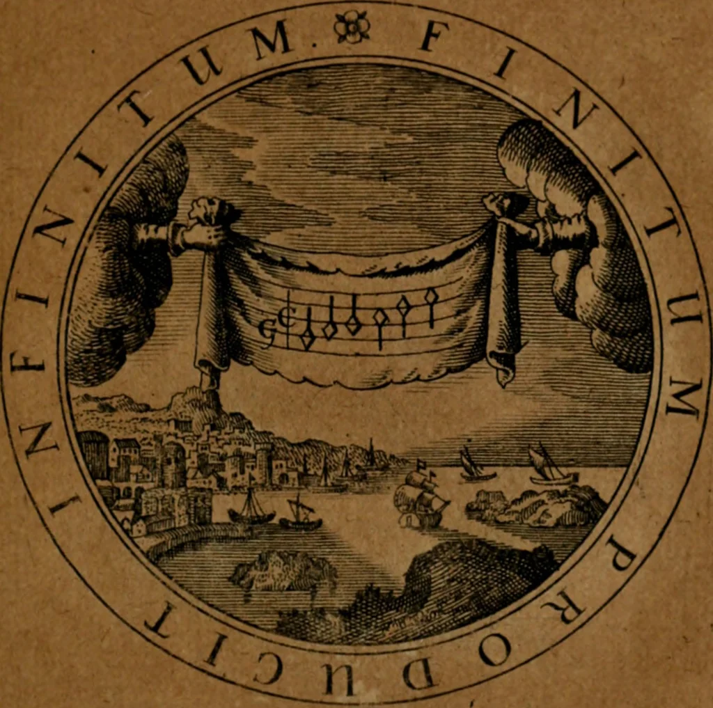 An illustration from Jacobi Bornitii JC. Emblematum ethico-politicorum : sylloge prior[-posterior], 1664, leaf 48