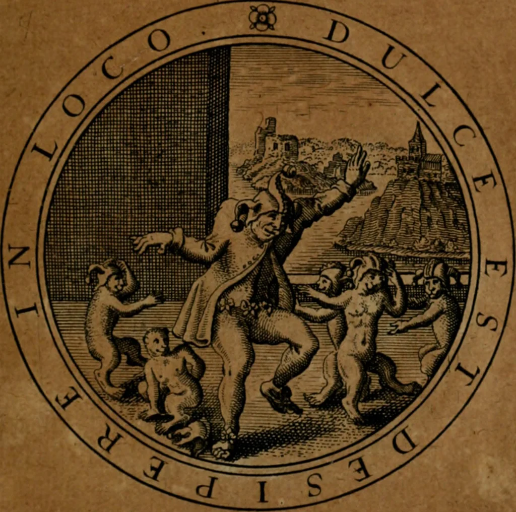 An illustration from Jacobi Bornitii JC. Emblematum ethico-politicorum : sylloge prior[-posterior], 1664, leaf 58