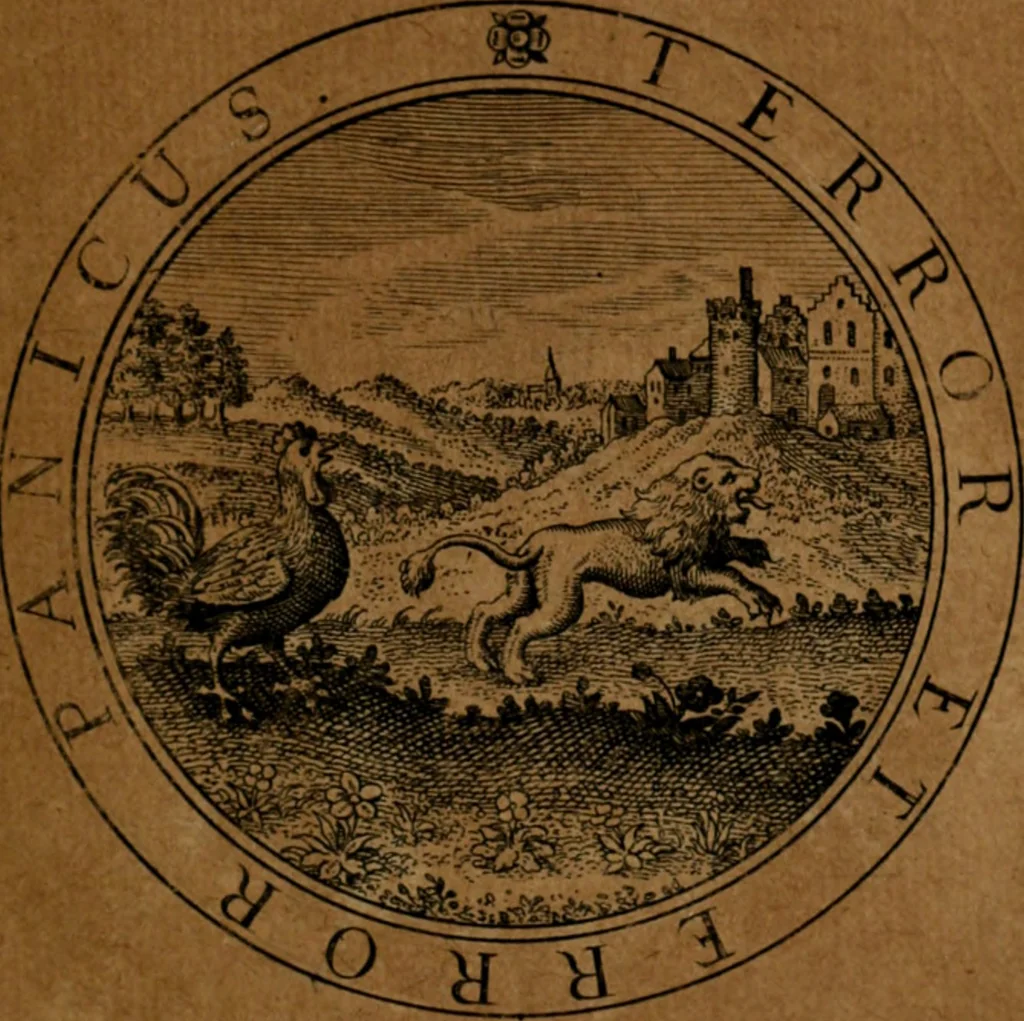 An illustration from Jacobi Bornitii JC. Emblematum ethico-politicorum : sylloge prior[-posterior], 1664, leaf 68