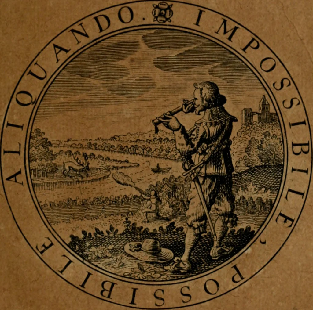 An illustration from Jacobi Bornitii JC. Emblematum ethico-politicorum : sylloge prior[-posterior], 1664, leaf 70