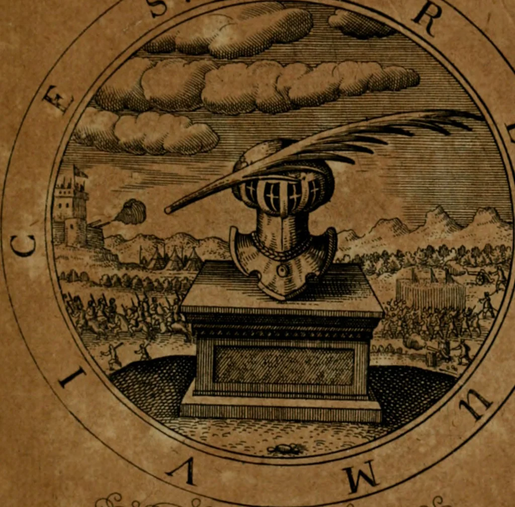 An illustration from Jacobi Bornitii JC. Emblematum ethico-politicorum : sylloge prior[-posterior], 1664, leaf 72