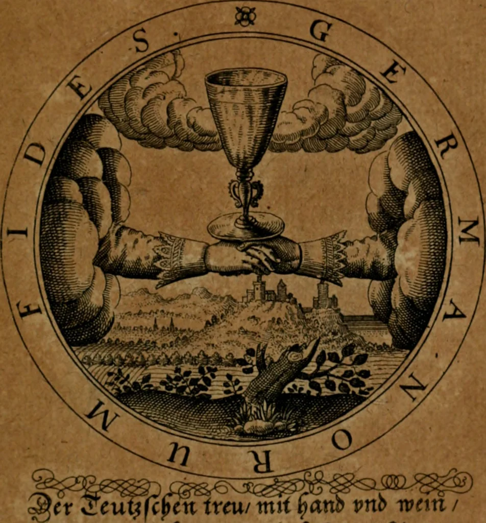 An illustration from Jacobi Bornitii JC. Emblematum ethico-politicorum : sylloge prior[-posterior], 1664, leaf 88