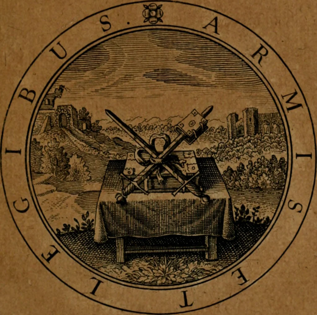 An illustration from Jacobi Bornitii JC. Emblematum ethico-politicorum : sylloge prior[-posterior], 1664, leaf 92