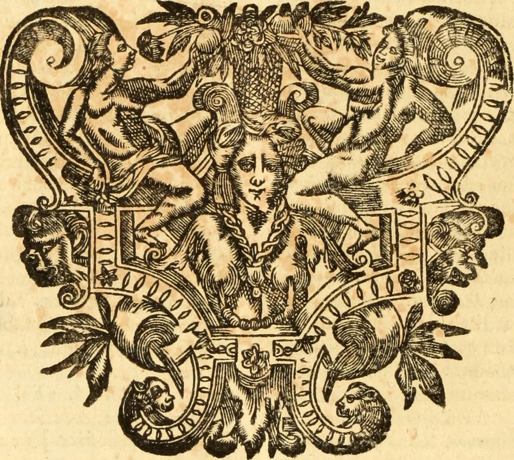 An illustration from Jacobi Cuiacii ic. praestantissimi Opera omnia in decem tomos distributa : quibus continentur tam priora, sive quæ ipse superstes edi curauit; quam posteriora, sive quae post obitum eius edita sunt, vel nunc primum prodeunt, 1658, leaf 107