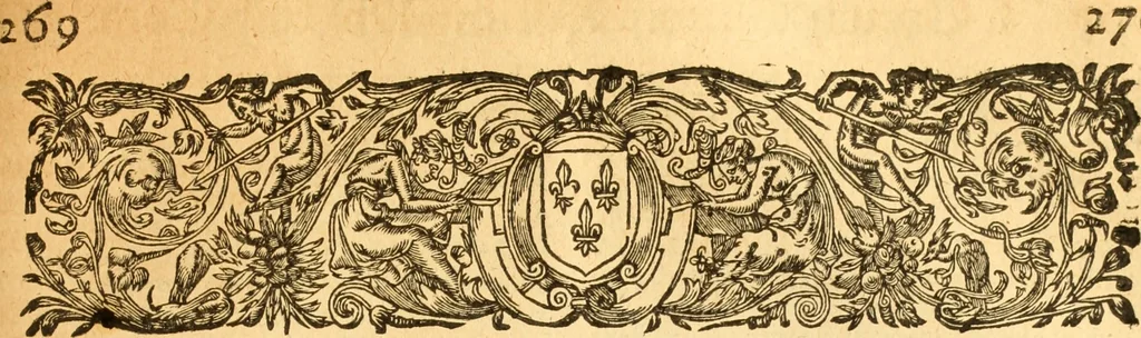 An illustration from Jacobi Cuiacii ic. praestantissimi Opera omnia in decem tomos distributa : quibus continentur tam priora, sive quæ ipse superstes edi curauit; quam posteriora, sive quae post obitum eius edita sunt, vel nunc primum prodeunt, 1658, leaf 518