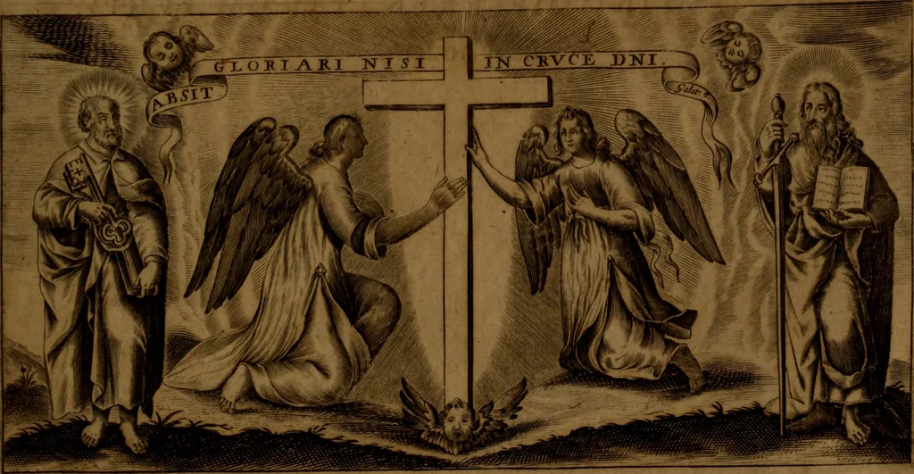 An illustration from Jacobi Cuiacii ic. praestantissimi Opera omnia in decem tomos distributa : quibus continentur tam priora, sive quæ ipse superstes edi curauit; quam posteriora, sive quae post obitum eius edita sunt, vel nunc primum prodeunt, 1658, leaf 4