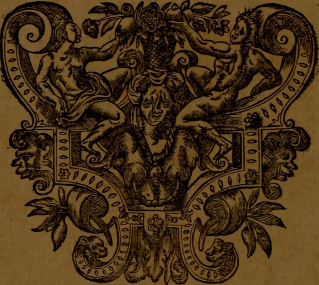 An illustration from Jacobi Cuiacii ic. praestantissimi Opera omnia in decem tomos distributa : quibus continentur tam priora, sive quæ ipse superstes edi curauit; quam posteriora, sive quae post obitum eius edita sunt, vel nunc primum prodeunt, 1658, leaf 885