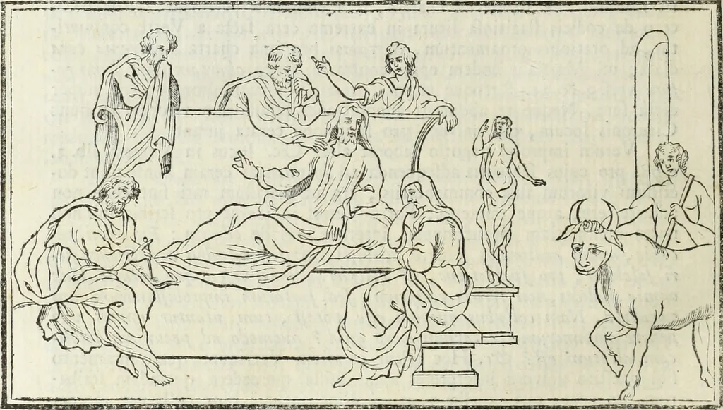 An illustration from Jacobi Martorellii Neapolitani De regia theca calamaria in regia academia litterarum Graecarum professoris sive melanodocheioi ejusque ornamentis, 1756, leaf 239