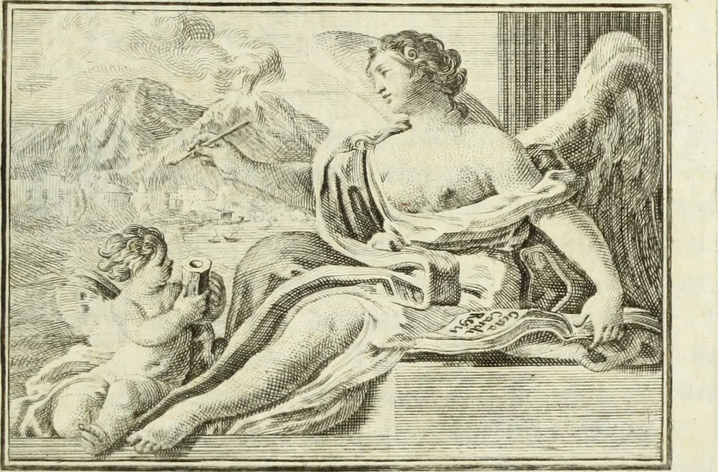 An illustration from Jacobi Martorellii Neapolitani De regia theca calamaria in regia academia litterarum Graecarum professoris sive melanodocheioi ejusque ornamentis, 1756, leaf 6
