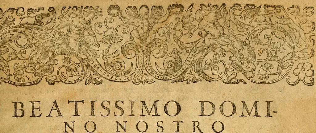 An illustration from Jacobi Zabarellæ Patavini de rebus naturalibus libri XXX : quibus quæstiones, quæ ab Aristotelis interpretibus hodie tractati solent, accurate discutiuntur. Cum triplici indices uno librorum, altero capitum omnium librorum, tertio rerum omnium notatu dignarum, quæ toto volumine continentur, 1597, leaf 6