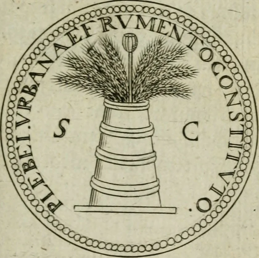 An illustration from Jac. Philippi Tomasini De tesseris hospitalitatis liber singularis : in quo jus hospitii universum, apud veteres potissimum, expenditur, 1670, leaf 112
