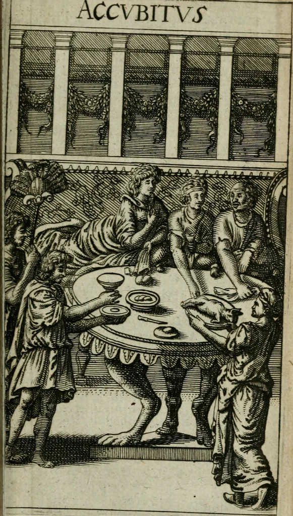 An illustration from Jac. Philippi Tomasini De tesseris hospitalitatis liber singularis : in quo jus hospitii universum, apud veteres potissimum, expenditur, 1670, leaf 148