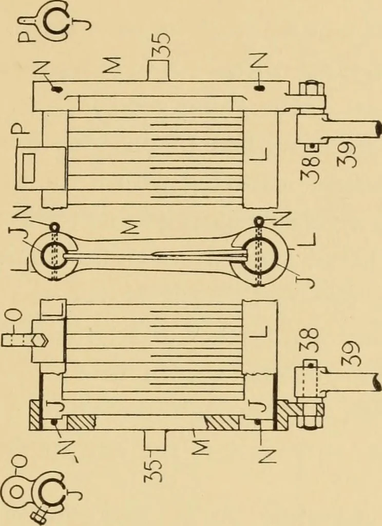An illustration from Jacquard mechanism and harness mounting, 1912, leaf 226