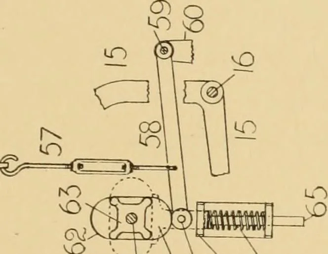 An illustration from Jacquard mechanism and harness mounting, 1912, leaf 226