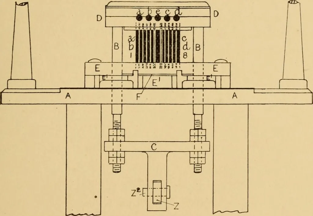 An illustration from Jacquard mechanism and harness mounting, 1912, leaf 324