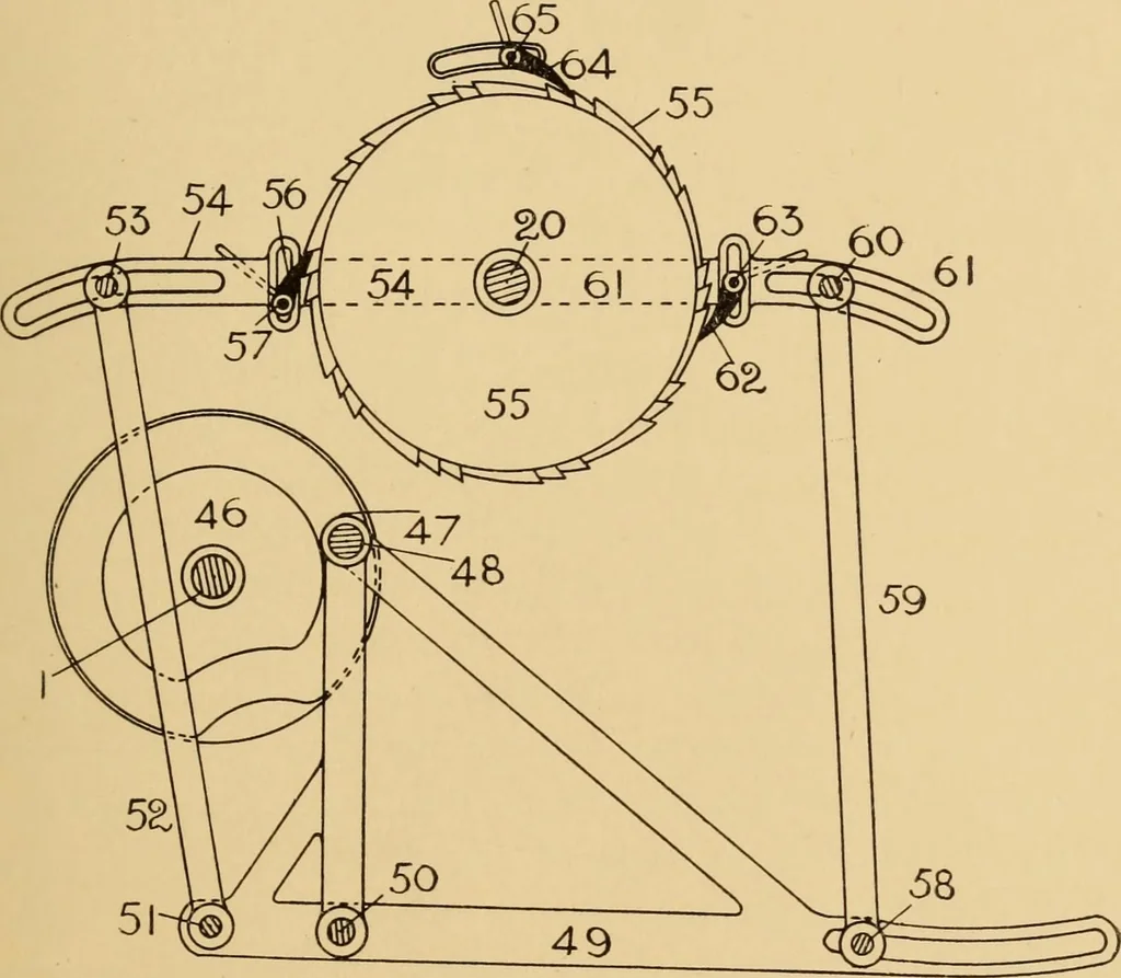 An illustration from Jacquard mechanism and harness mounting, 1912, leaf 342